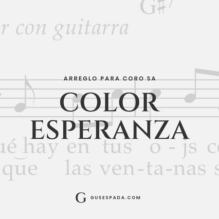 Portada de la partitura Color Esperanza