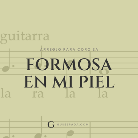 Portada de la partitura Formosa en mi piel