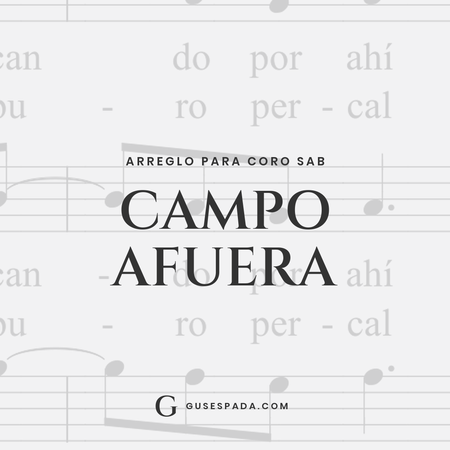 Portada de la partitura Campo afuera