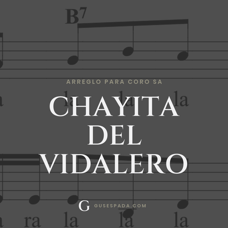 Portada de la partitura Chayita del vidalero