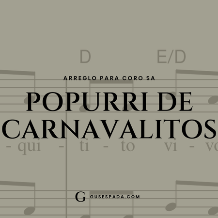 Portada de la partitura Popurri de carnavalitos
