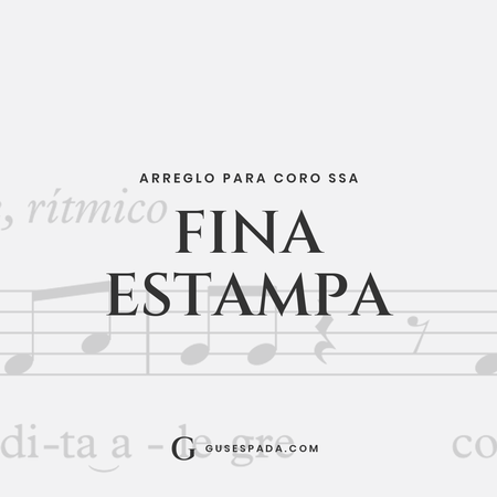 Portada de la partitura Fina Estampa