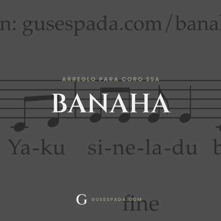 Portada de la partitura Banaha
