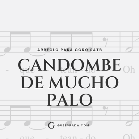 Portada de la partitura Candombe de mucho palo