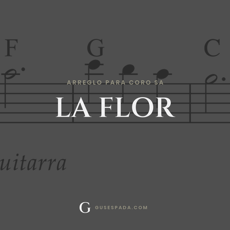Portada de la partitura La flor