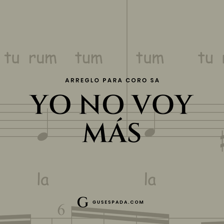 Portada de la partitura Yo no voy más