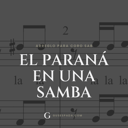 Portada de la partitura El Paraná en una samba