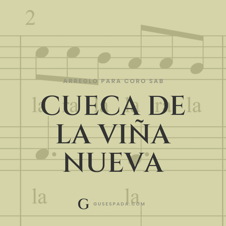 Portada de la partitura Cueca de la viña nueva