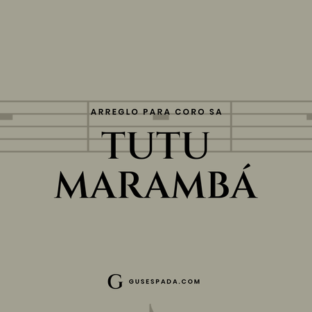 Portada de la partitura Tutu Marambá