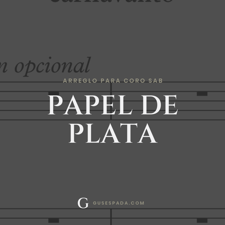 Portada de la partitura Papel de plata