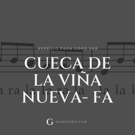Portada de la partitura Cueca de la viña nueva- FA