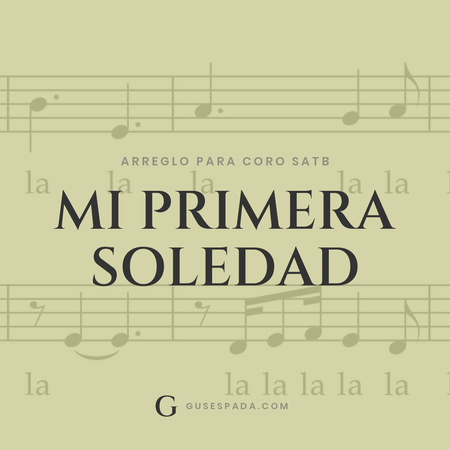 Portada de la partitura Mi primera Soledad
