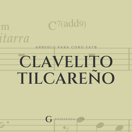 Portada de la partitura Clavelito Tilcareño