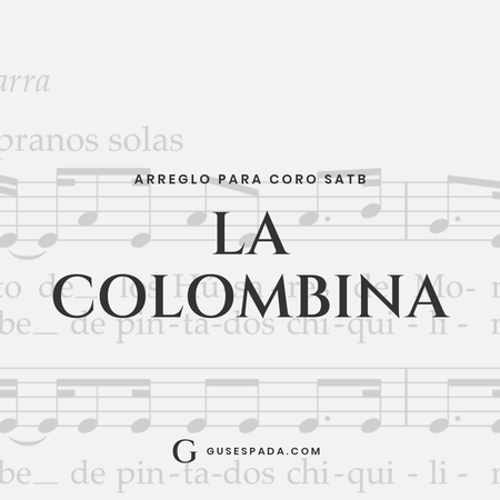 Portada de la partitura La colombina