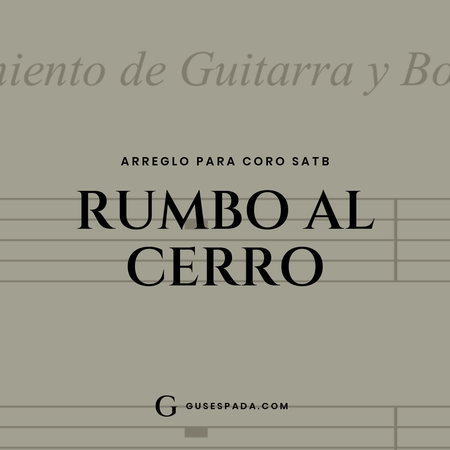 Portada de la partitura Rumbo al Cerro