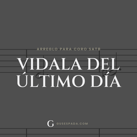 Portada de la partitura Vidala del último día