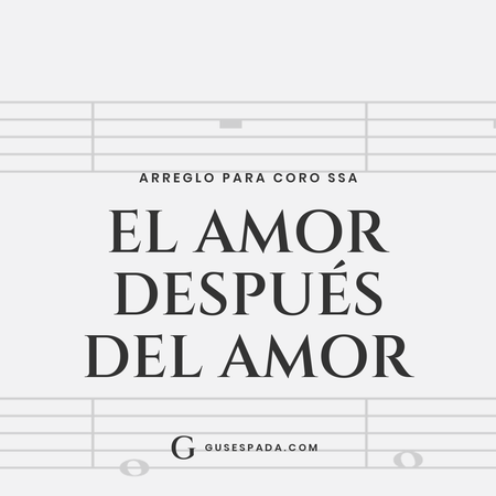 Portada de la partitura El Amor después del Amor