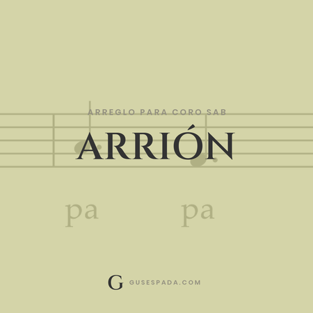 Portada de la partitura Arrión