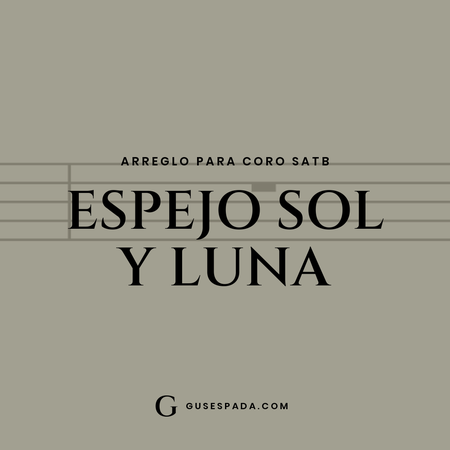 Portada de la partitura Espejo Sol y Luna