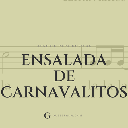 Portada de la partitura Ensalada de carnavalitos