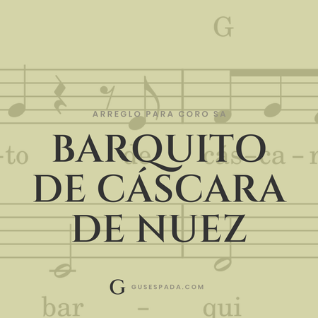Portada de la partitura Barquito de cáscara de nuez