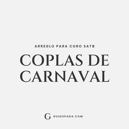 Portada de la partitura Coplas de carnaval