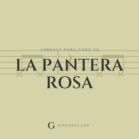 Portada de la partitura La Pantera Rosa