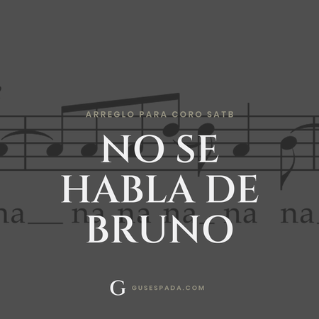 Portada de la partitura No se habla de Bruno