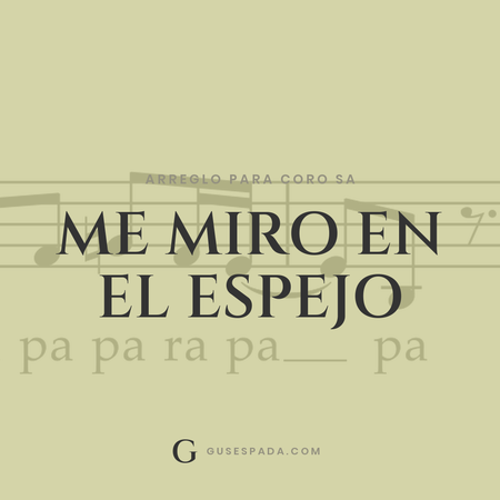 Portada de la partitura Me miro en el espejo