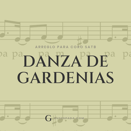 Portada de la partitura Danza de Gardenias