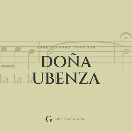 Portada de la partitura Doña Ubenza