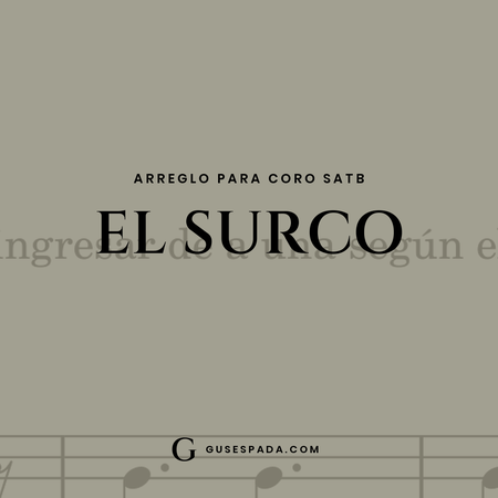 Portada de la partitura El surco
