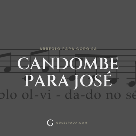 Portada de la partitura Candombe para José
