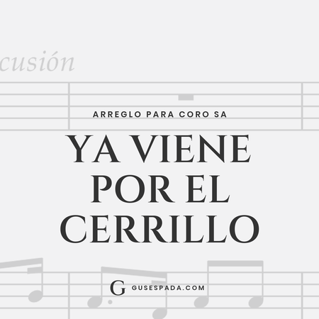 Portada de la partitura Ya viene por el cerrillo