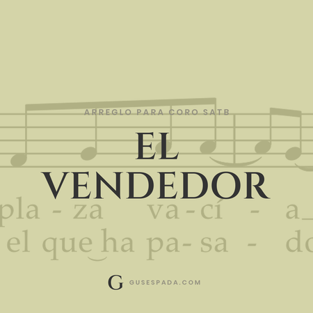 Portada de la partitura El vendedor