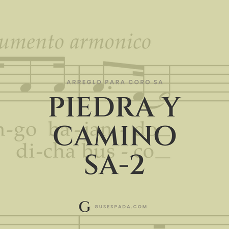 Portada de la partitura Piedra y Camino SA-2