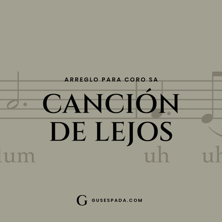 Portada de la partitura Canción de Lejos