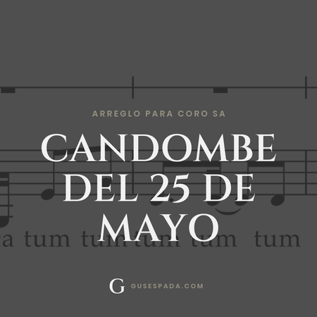 Portada de la partitura Candombe del 25 de Mayo