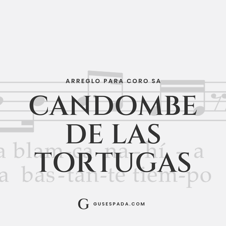 Portada de la partitura Candombe de las tortugas