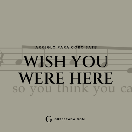 Portada de la partitura Wish you were here