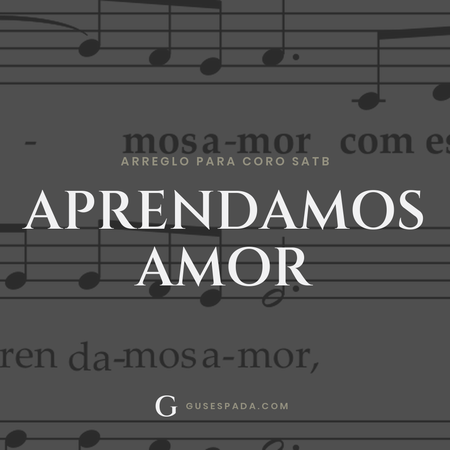 Portada de la partitura Aprendamos amor