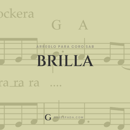Portada de la partitura Brilla