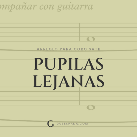 Portada de la partitura Pupilas lejanas