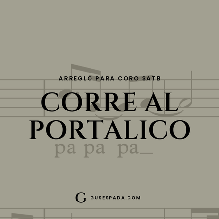 Portada de la partitura Corre al Portalico