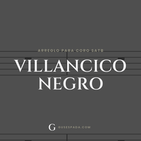 Portada de la partitura Villancico Negro