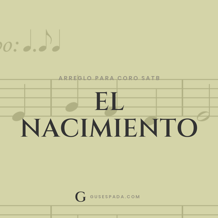 Portada de la partitura El Nacimiento