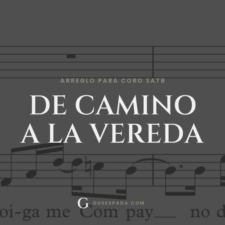 Portada de la partitura De camino a la vereda