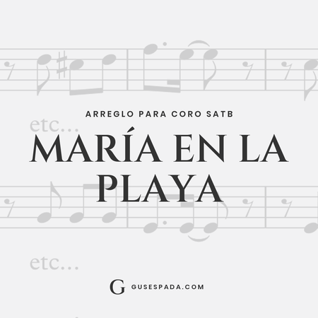 Portada de la partitura María en la Playa