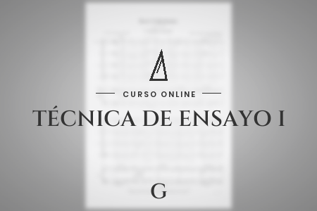 Portada del curso Técnica de Ensayo I