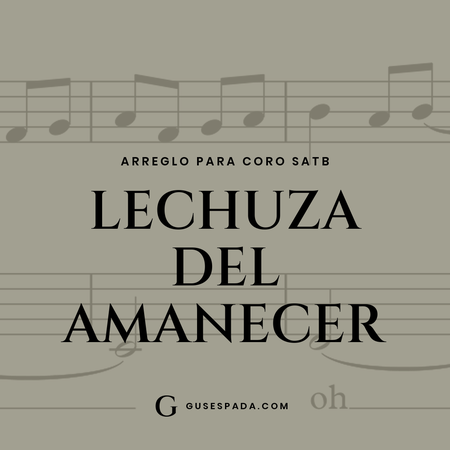 Portada de la partitura Lechuza del Amanecer